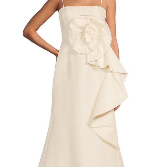 White Midi Flower Dress - Picture 1 of 2